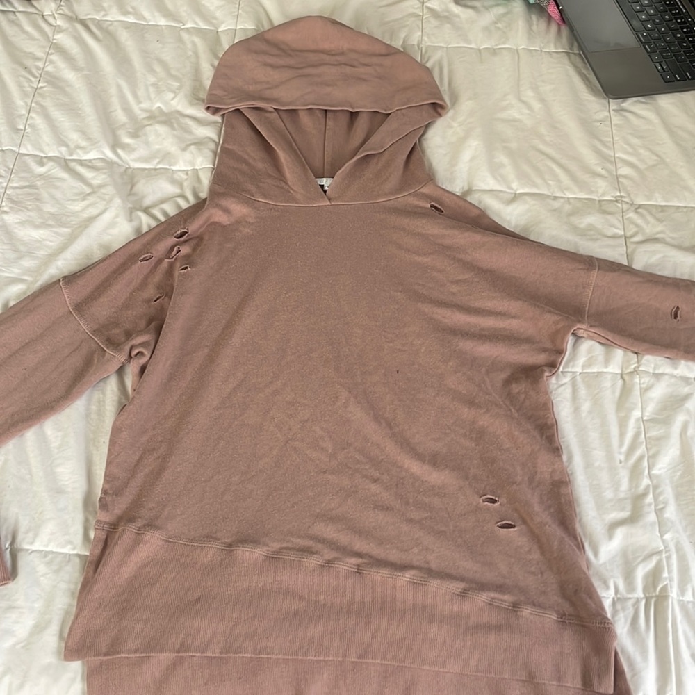 Abound Distressed Dusty Rose Hoodie